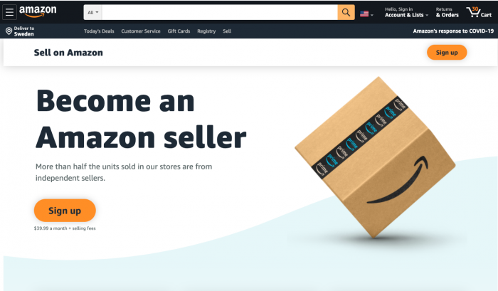 Sälj produkter via Amazon